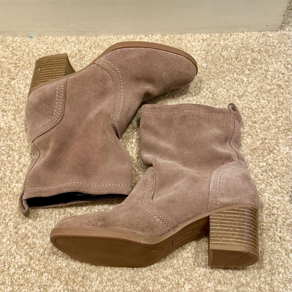 White Mountain Taupe Heeled Boots - Picture 2 of 6